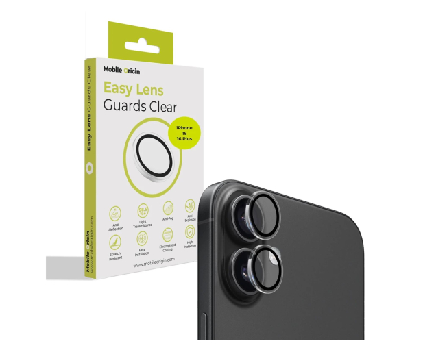 Mobile Origin Easy Lens guards do iPhone 16/16 Plus clear - 1363069 - zdjęcie